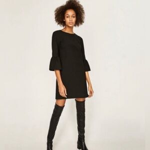 EUC- Zara Woman 3/4 Bell Sleeve Mini Dress